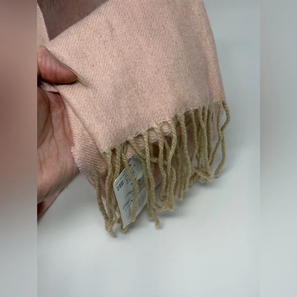 Furla x Moon Bat Japan Collab Real Fox Fur Trim Scarf with Fringe NWT - Picture 5 of 7